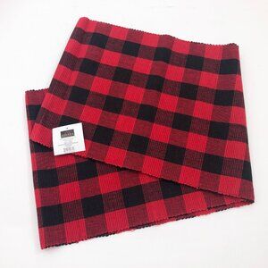 Kinara Madison Buffalo Check Red & Black Table Runner 13x72 inches